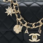 CHANEL MINI RECTANGULAR WITH COCO BAG CHARM LIMITED EDITION LAMBSKIN BLACK LGHW