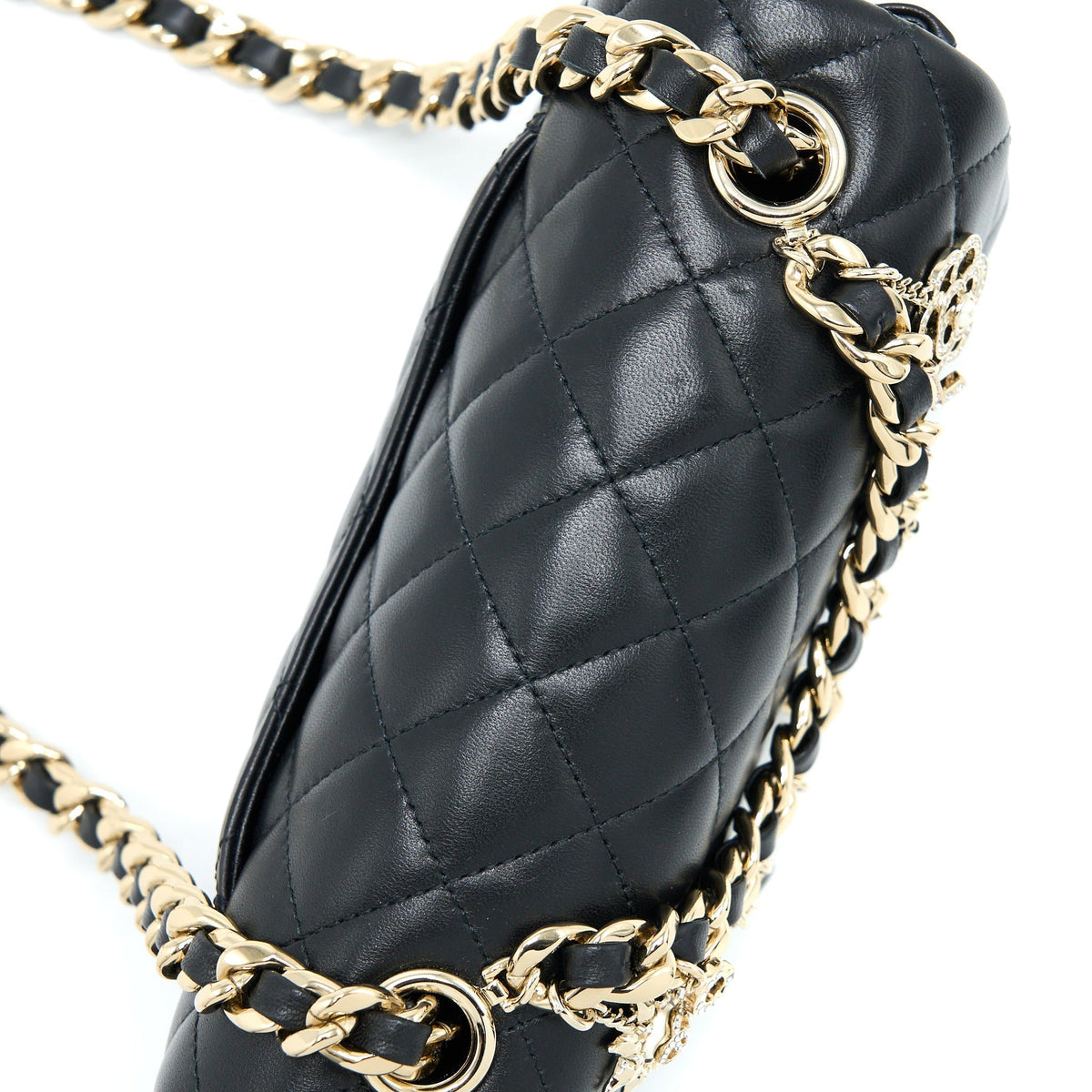 CHANEL MINI RECTANGULAR WITH COCO BAG CHARM LIMITED EDITION LAMBSKIN BLACK LGHW