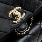CHANEL MINI DUMA BACKPACK LAMBSKIN BLACK LGHW (MICROCHIP)