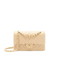 CHANEL CLASSIC DOUBLE FLAP BAG CAVIAR BEIGE GHW