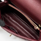 CHANEL MEDIUM COCO HANDLE WITH LIZARD HANDLE CAVIAR BURGUNDY GHW