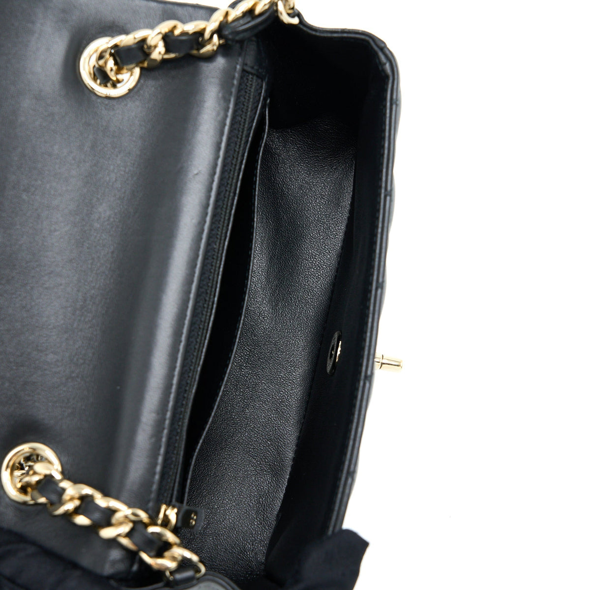 CHANEL MINI RECTANGULAR WITH COCO BAG CHARM LIMITED EDITION LAMBSKIN BLACK LGHW