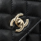 CHANEL SMALL COCO HANDLE CAVIAR BLACK LGHW (MICROCHIP)