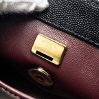 CHANEL MINI COCO HANDLE WITH LIZARD EMBOSSED HANDLE CAVIAR BLACK LGHW (MICROCHIP)