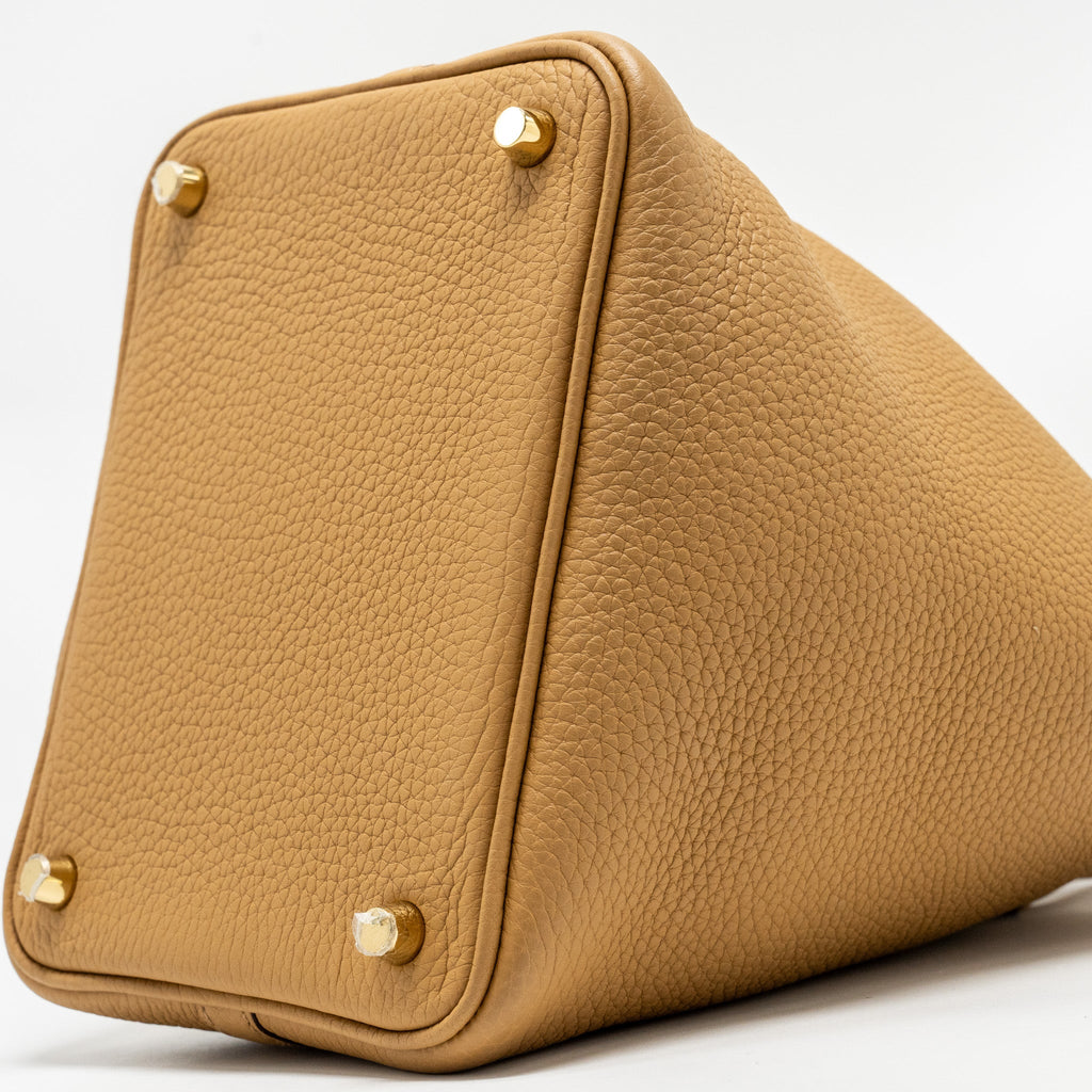 Hermes picotin 18 lock bag Clemence biscuit GHW