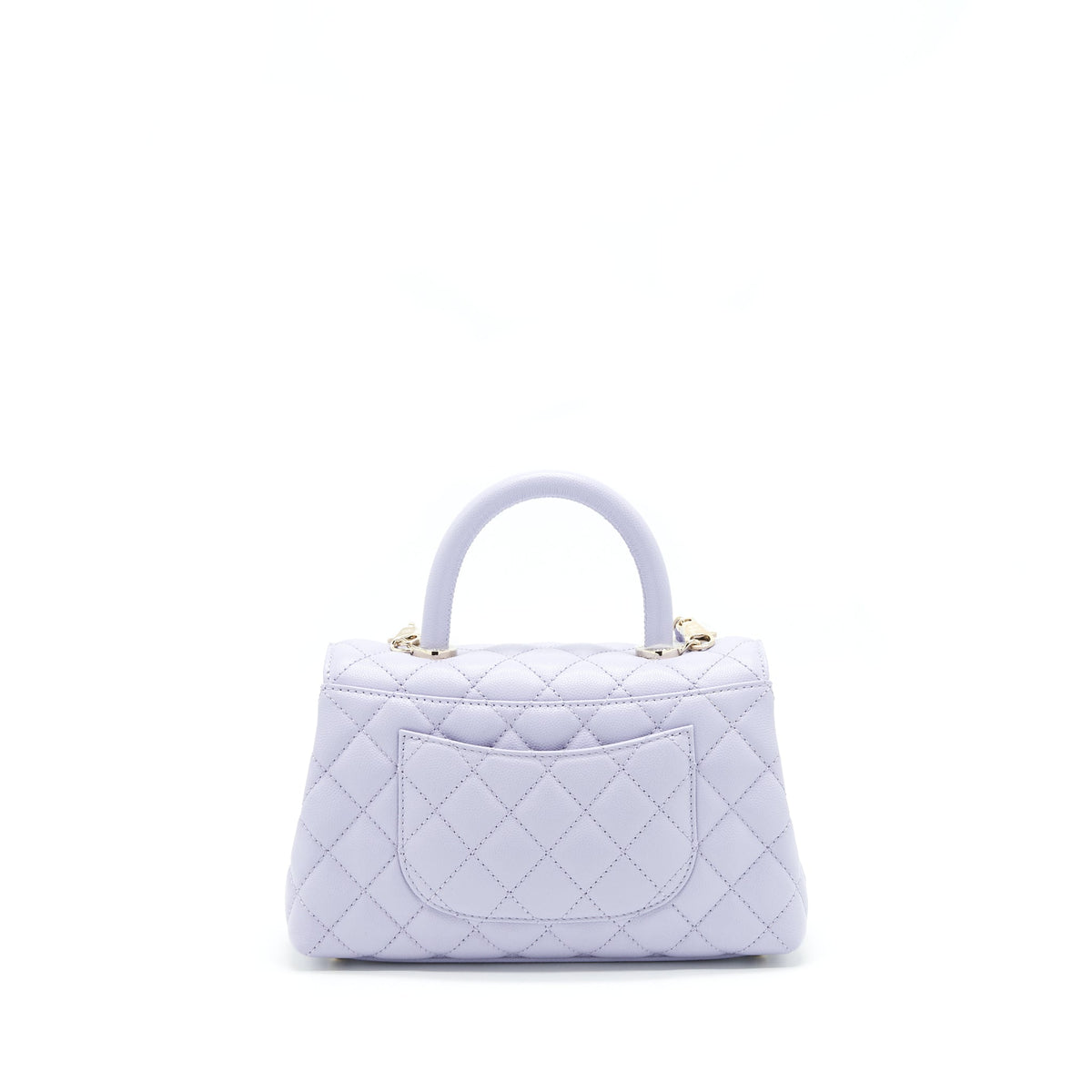 CHANEL 21K COCO HANDLE CAVIAR LILAC/ LIGHT PURPLE LGHW