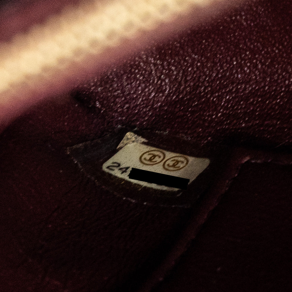CHANEL MEDIUM COCO HANDLE WITH LIZARD HANDLE CAVIAR BURGUNDY GHW