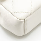 CHANEL MY EVERYTHING MINI FLAP BAG QUILTED CAVIAR WHITE BLACK HARDWARE