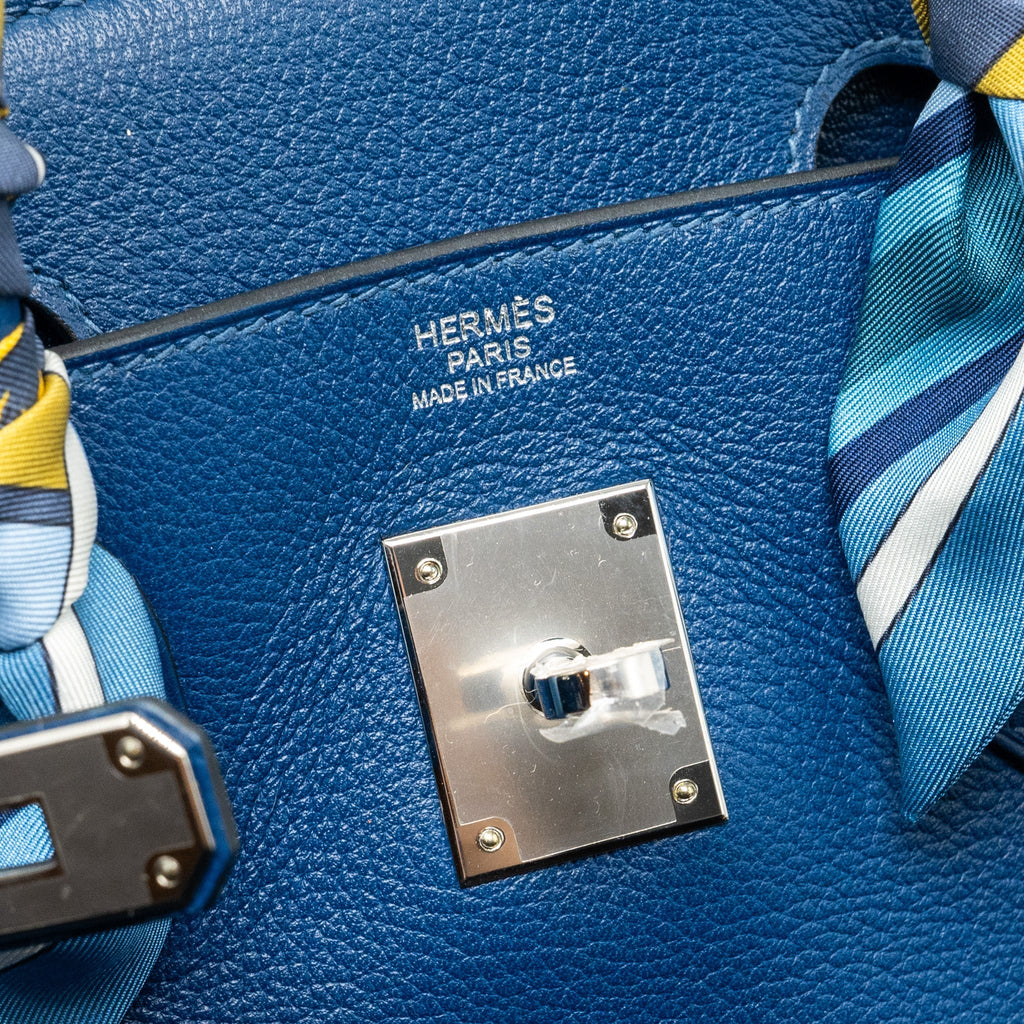 Hermes Birkin 30 Taurillon Novello S4 Deep Blue SHW