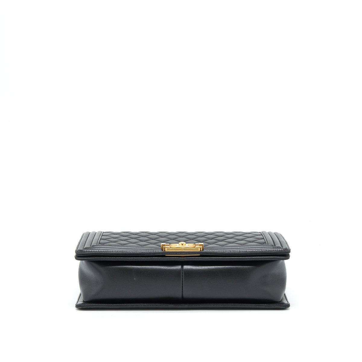 CHANEL BOY BAG NEW MEDIUM (28CM) LAMBSKIN BLACK RUTHENIUM GHW