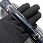Hermes Kelly 25 crocodile niloticus Matt blue marine SHW