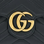 GUCCI MARMONT WALLET ON CHAIN BLACK GHW