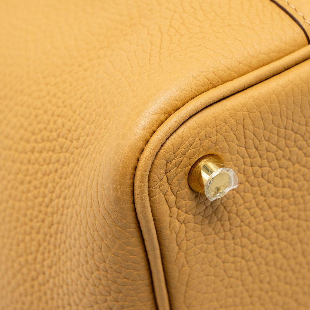 Hermes picotin 18 lock bag Clemence biscuit GHW