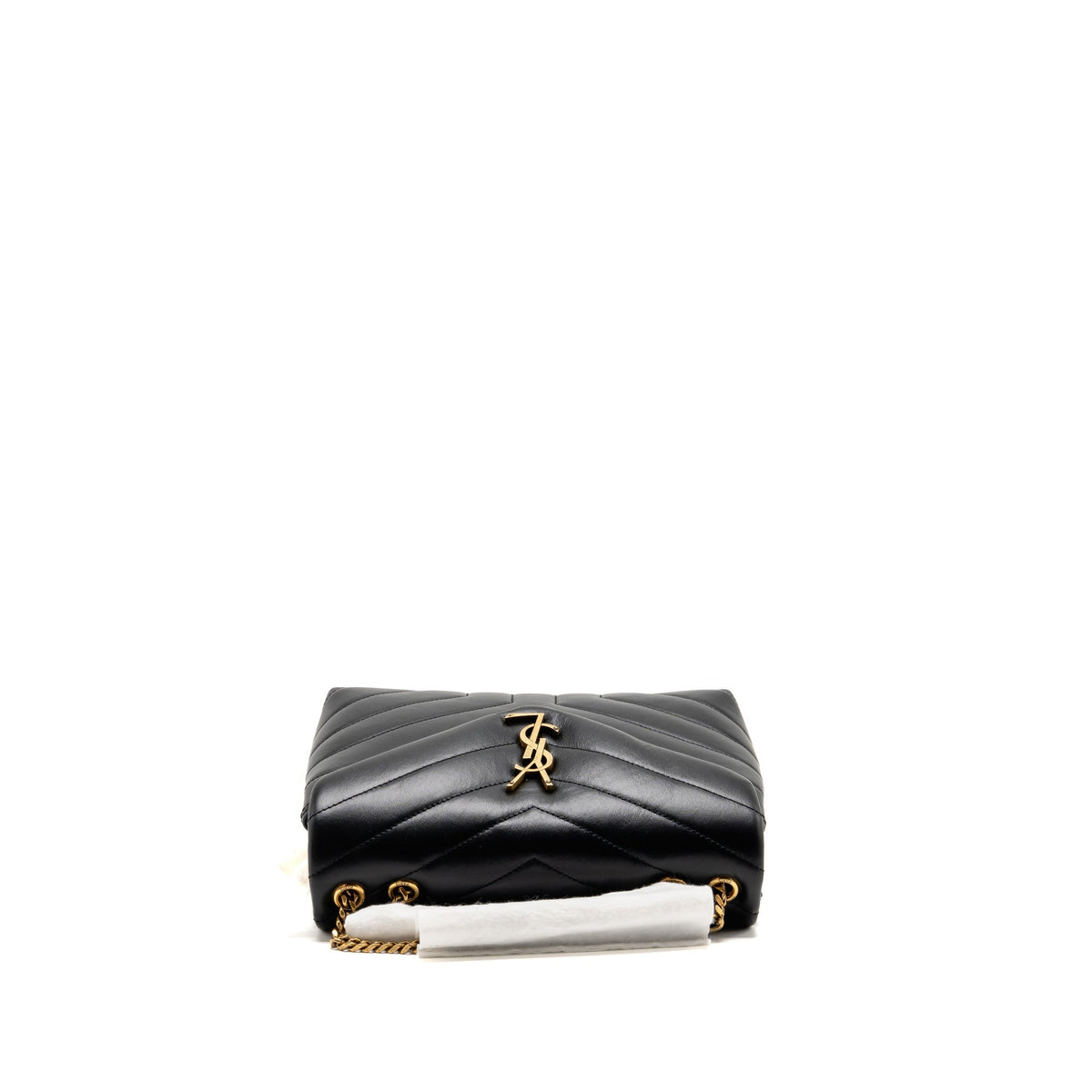 Saint Laurent Small Lou Lou flap bag calfskin black GHW