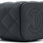 CHANEL MINI VANITY WITH CHAIN CAVIAR BLACK LGHW
