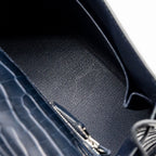 Hermes Kelly 25 crocodile niloticus Matt blue marine SHW