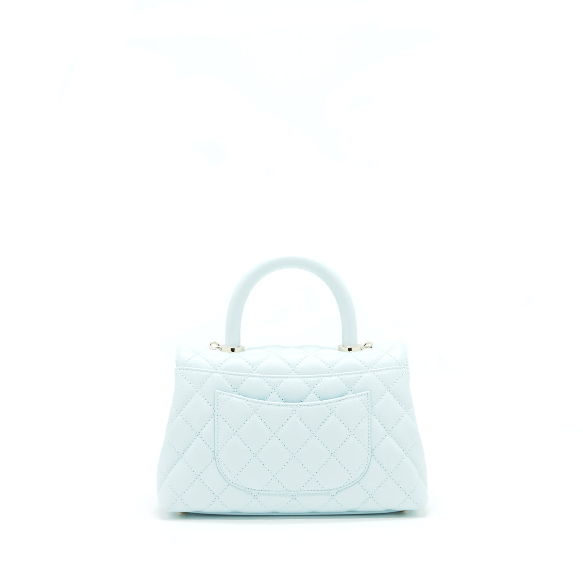 CHANEL 21K BABY BLUE COCO HANDLE SMALL (OLD MINI) 24CM LGHW