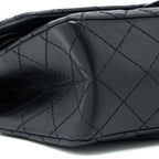 CHANEL SMALL 2.55 REISSUE FLAP BAG AGED CALFSKIN BLACK BRUSHED GHW (MICROCHIP)