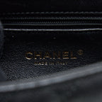 CHANEL SMALL COCO HANDLE CAVIAR WITH LIZARD HANDLE BLACK GHW