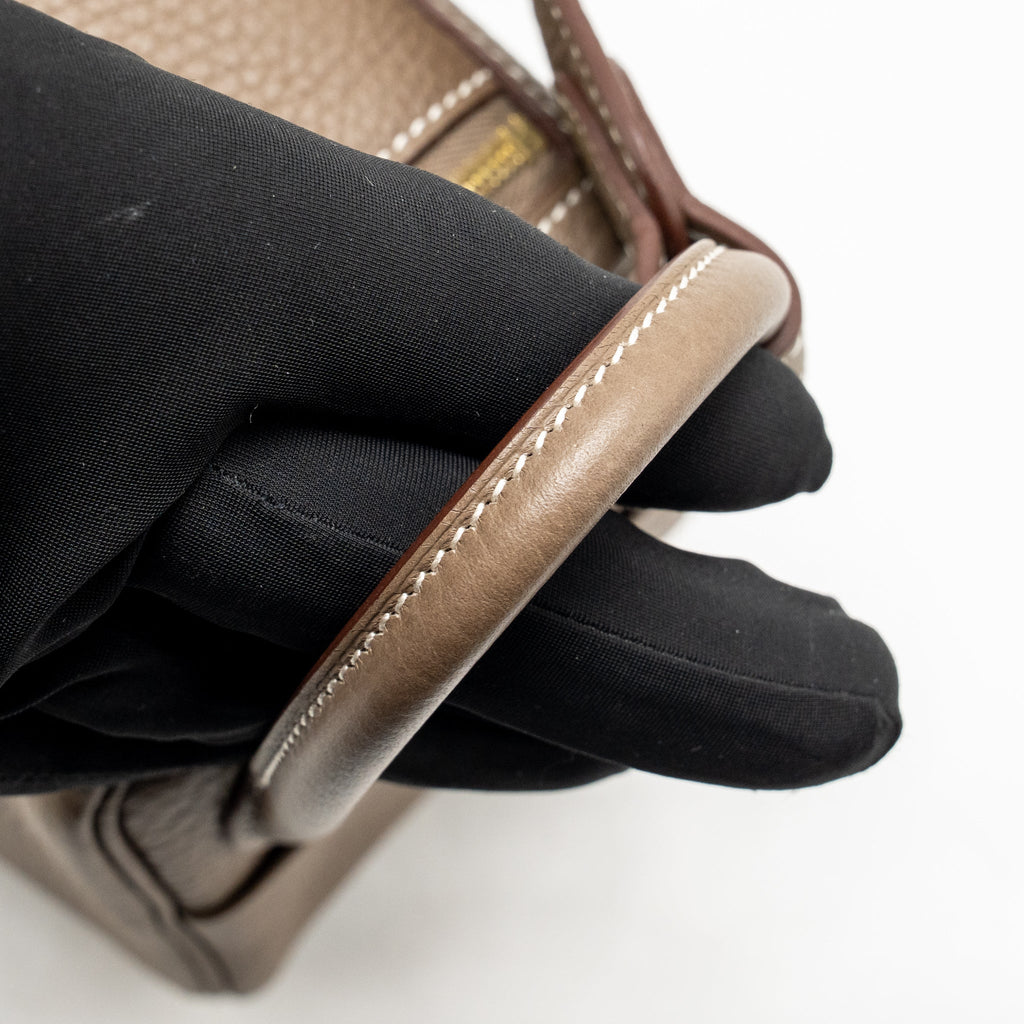 Hermes Mini Lindy Clemence Etoupe GHW