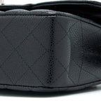 CHANEL SMALL CLASSIC DOUBLE FLAP BAG CAVIAR BLACK SHW (MICROCHIP)