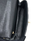 CHANEL SMALL COCO HANDLE CAVIAR WITH LIZARD HANDLE BLACK GHW
