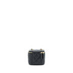 CHANEL PEARL CRUSH MINI VANITY CASE LAMBSKIN BLACK GHW