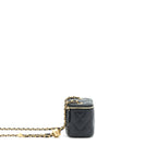 CHANEL PEARL CRUSH MINI VANITY CASE LAMBSKIN BLACK GHW