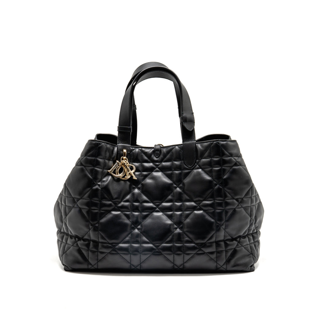 Dior Large Dior Toujours Bag Macrocannage Calfskin Black LGHW