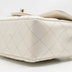 CHANEL MINI RECTANGULAR FLAP BAG CAVIAR WHITE LGHW