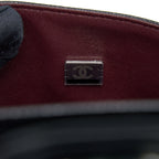CHANEL SMALL CLASSIC DOUBLE FLAP BAG CAVIAR BLACK SHW (MICROCHIP)