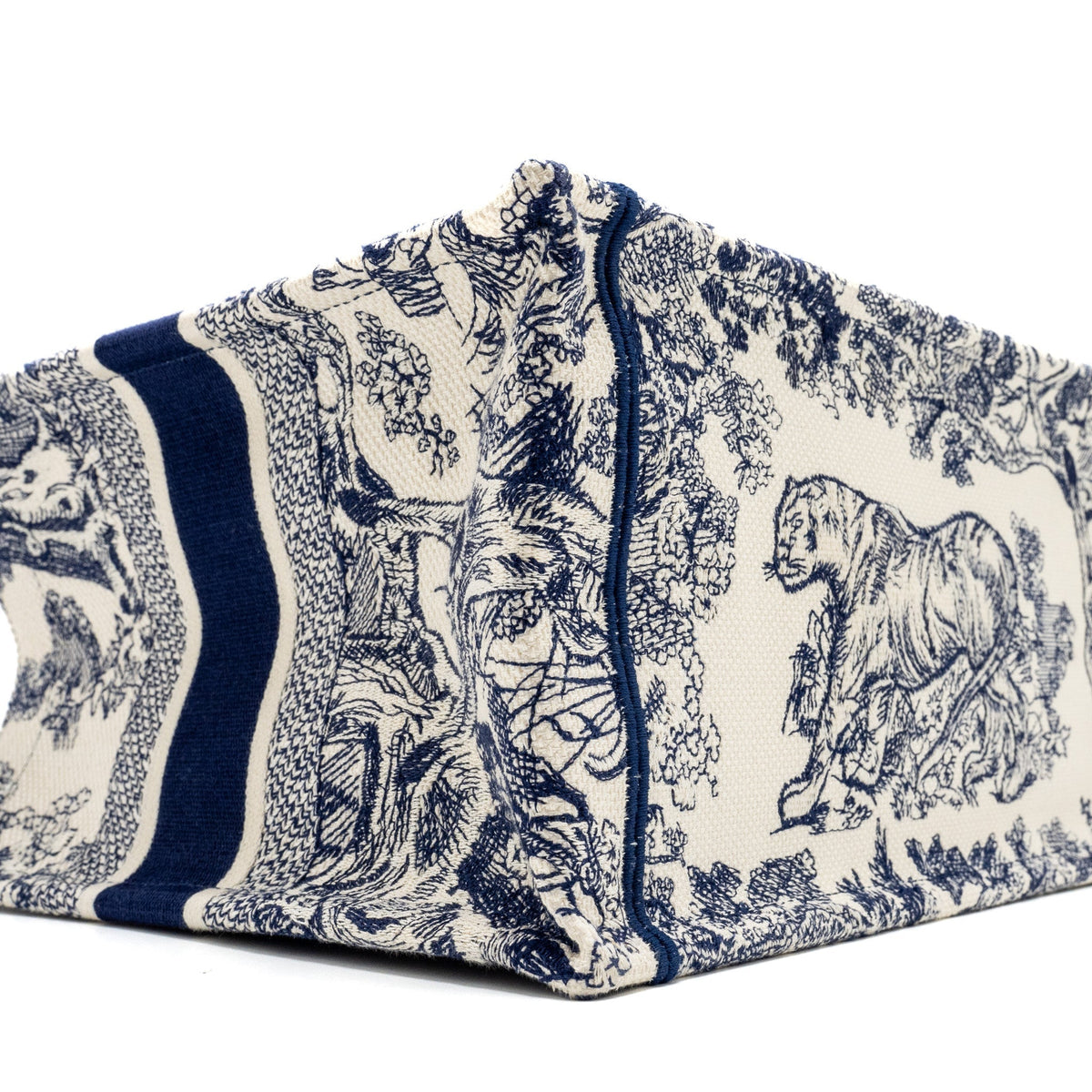 DIOR MEDIUM BOOK TOTE BLUE TOILE DE JOUY EMBROIDERY CANVAS