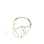 DIOR MICRO (SUPER MINI) SADDLE BAG GOAT SKIN WHITE GHW