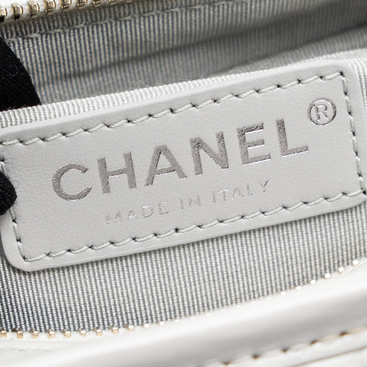 CHANEL SMALL GABRIELLE HOBO BAG AGED CALFSKIN LIGHT GREY GHW