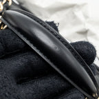 CHANEL 22P LION CHARM TOP HANDLE MINI RECTANGULAR FLAP BAG LAMBSKIN BLACK LGHW (MICROCHIP)