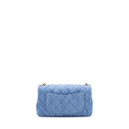 CHANEL 21K PEARL CRUSH MINI RECTANGULAR FLAP BAG DENIM GHW (MICROCHIP)