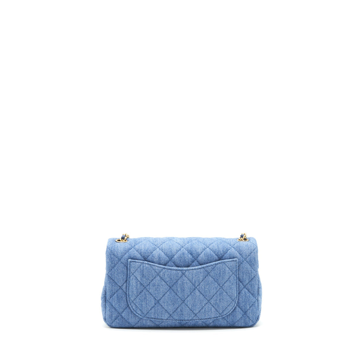 CHANEL 21K PEARL CRUSH MINI RECTANGULAR FLAP BAG DENIM GHW (MICROCHIP)