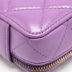 Chanel 22S CC Clutch with Chain Lambskin Purple GHW