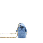 CHANEL 21K PEARL CRUSH MINI RECTANGULAR FLAP BAG DENIM GHW (MICROCHIP)
