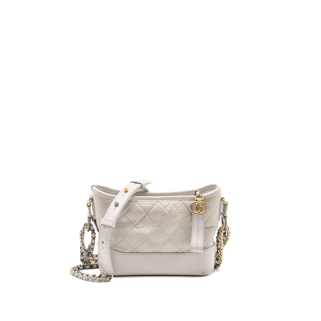 Chanel SMALL GABRIELLE HOBO BAG CALFSKIN GREY MULTICOLOUR HARDWARE