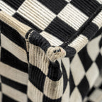 DIOR LARGE BOOK TOTE WHITE CHECKERED EMBROIDERED CANVAS BLACK / WHITE