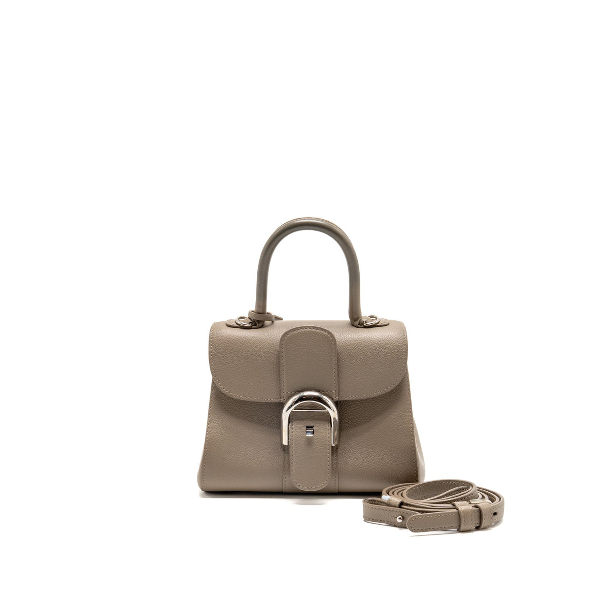 Delvaux mini brillant calfskin grey SHW