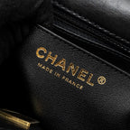 CHANEL MINI 2.55 REISSUE FLAP BAG AGED CALFSKIN BLACK GHW (MICROCHIP)