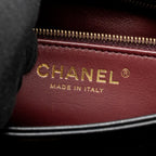 Chanel Top Handle Trendy CC Flap Bag Lambskin Black LGHW (Microchip)
