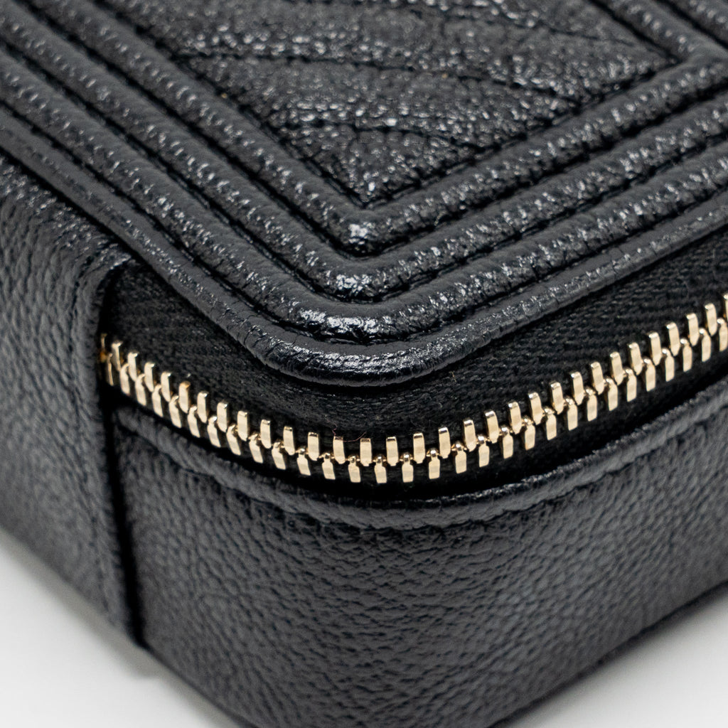 Chanel 22S Boy Clutch with Chain Caviar Black LGHW