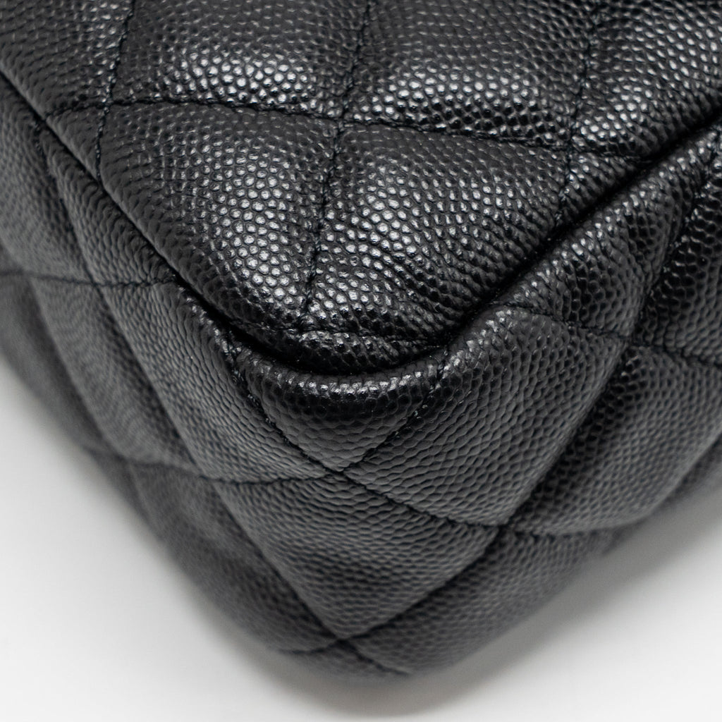 CHANEL SMALL HOBO CROSSBODY BAG CAVIAR BLACK GHW (MICROCHIP)