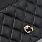CHANEL 22P LION CHARM TOP HANDLE MINI RECTANGULAR FLAP BAG LAMBSKIN BLACK LGHW (MICROCHIP)