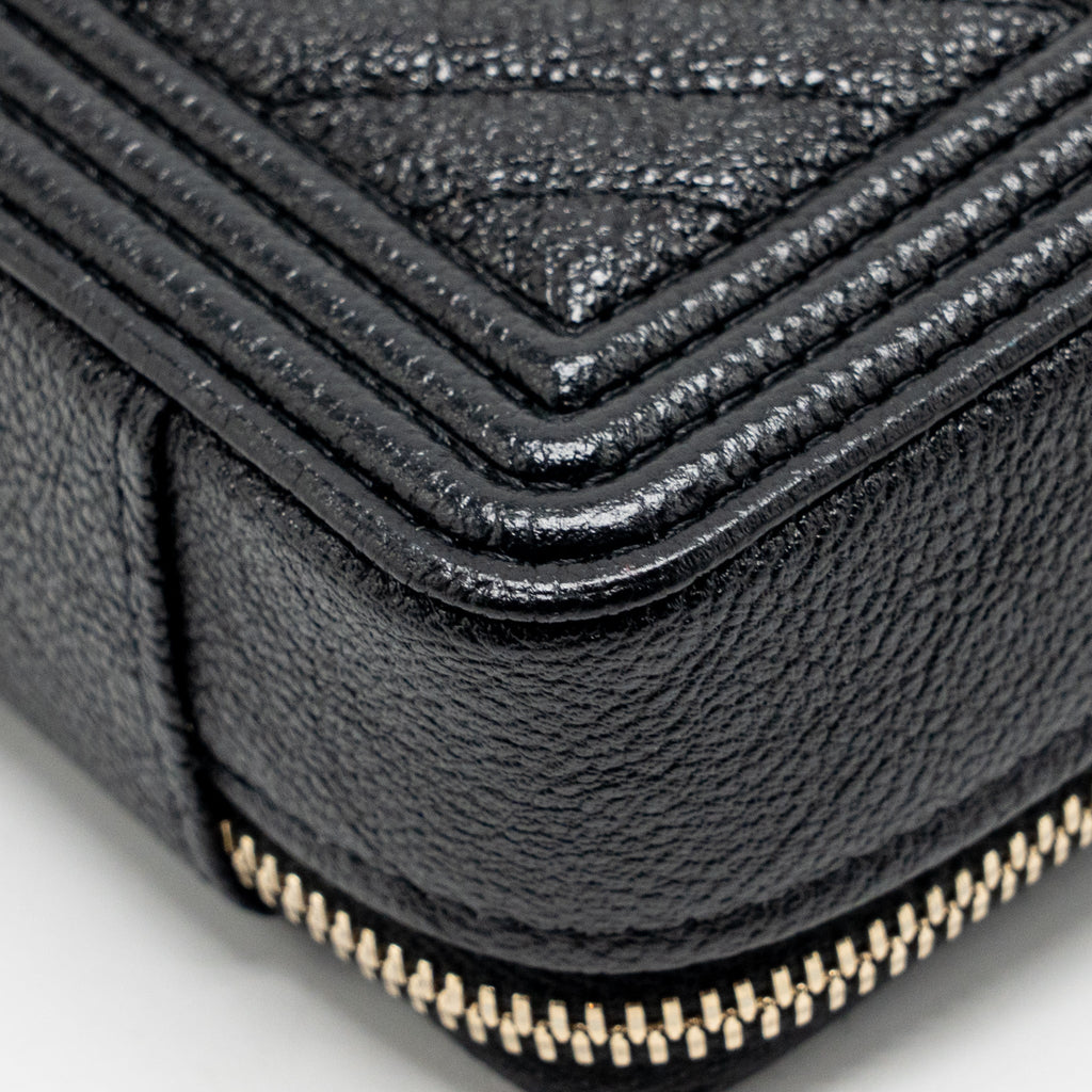 Chanel 22S Boy Clutch with Chain Caviar Black LGHW