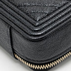 Chanel 22S Boy Clutch with Chain Caviar Black LGHW