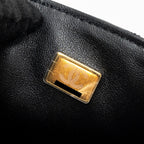 CHANEL MINI 2.55 REISSUE FLAP BAG AGED CALFSKIN BLACK GHW (MICROCHIP)